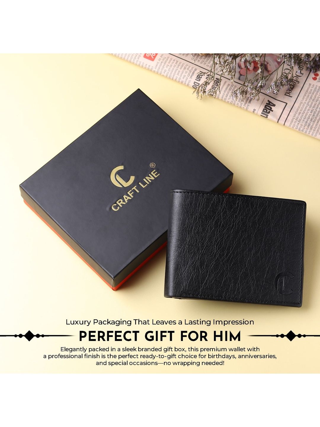 CRAFT LINE Men Textured PU Two Fold Wallet-picture-17