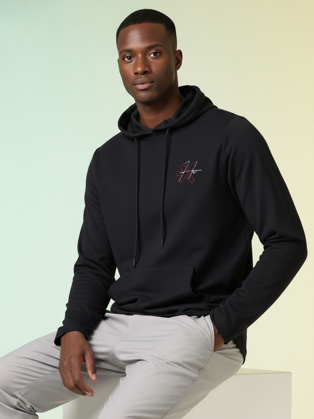 HRX by Hrithik Roshan Brand Logo Printed Hooded Running Sweatshirt-image-36