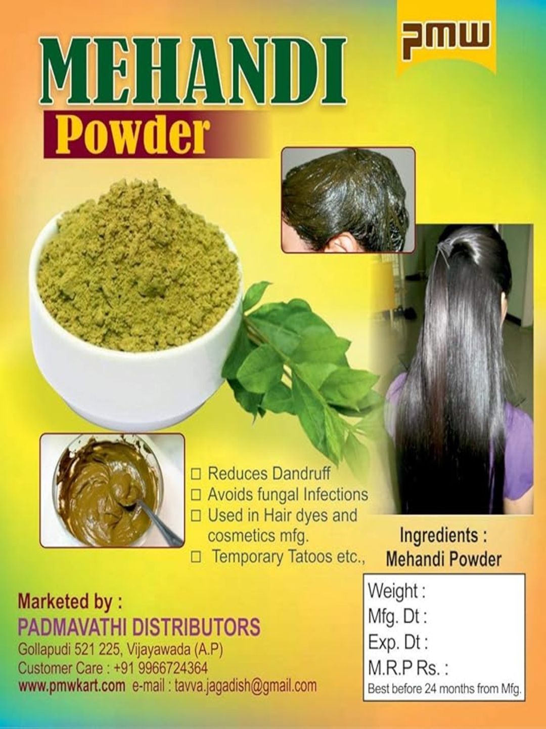 PMW Natural Mehandi Powder - 250 g-image-42