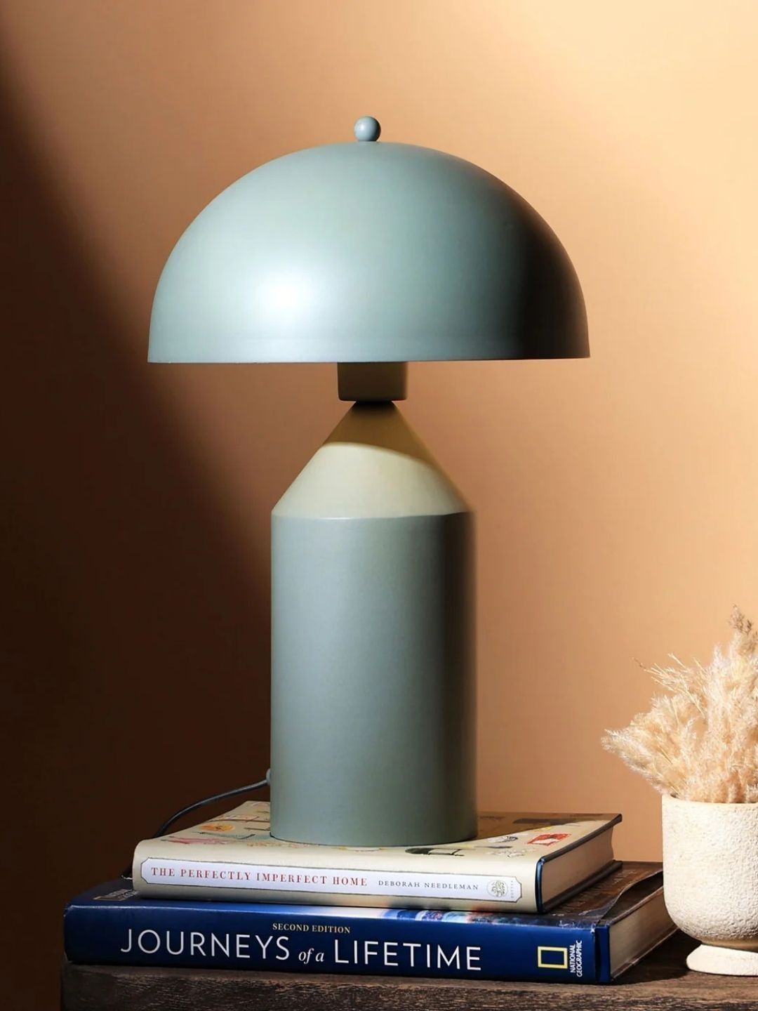 FIG Green Iron Contemporary Abstract Shaped Table Lamp with Adjustable Cord and Bulb-image-18