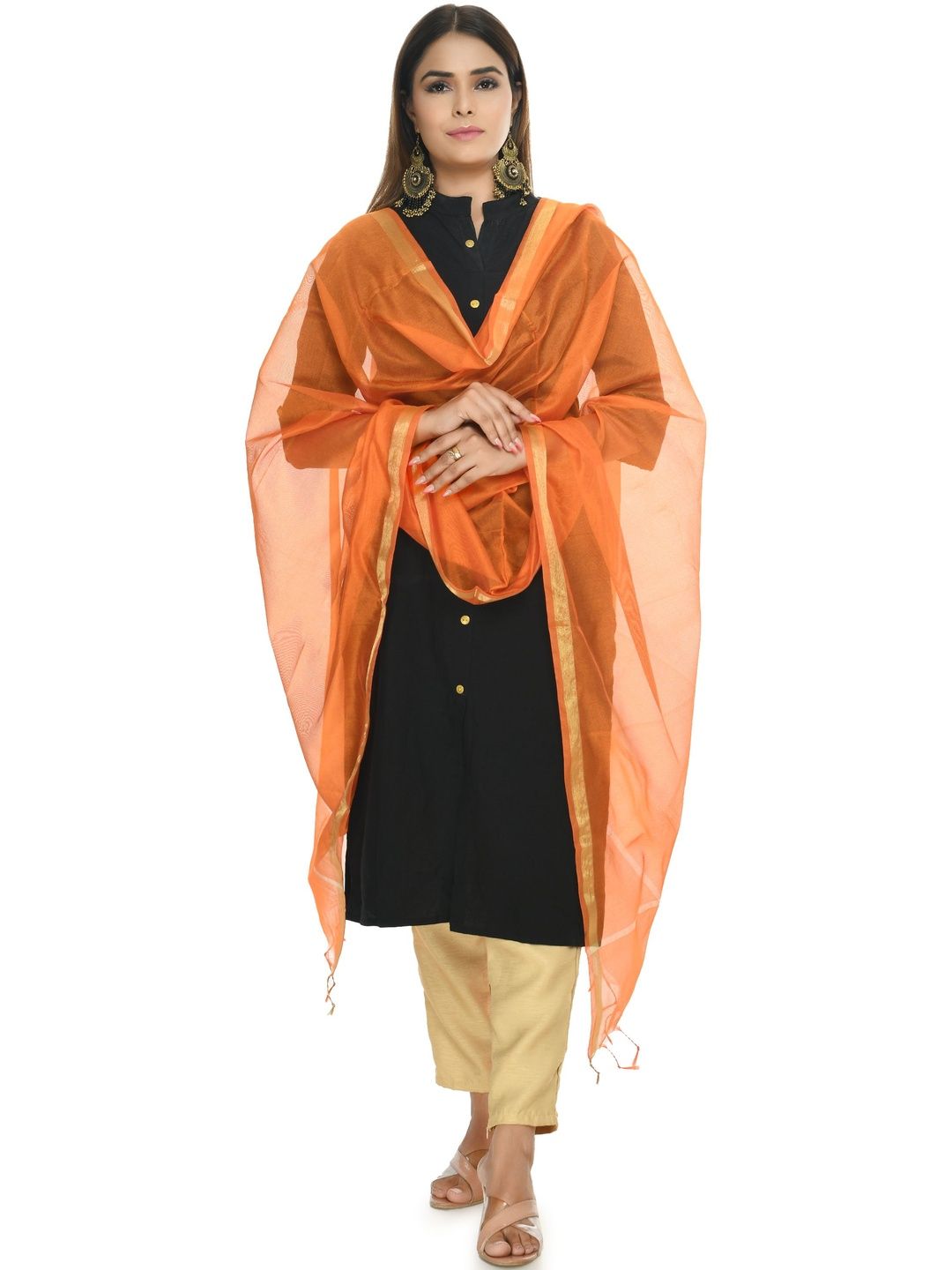 MOEZA Woven Design Art Silk Dupatta with Zari-picture-31