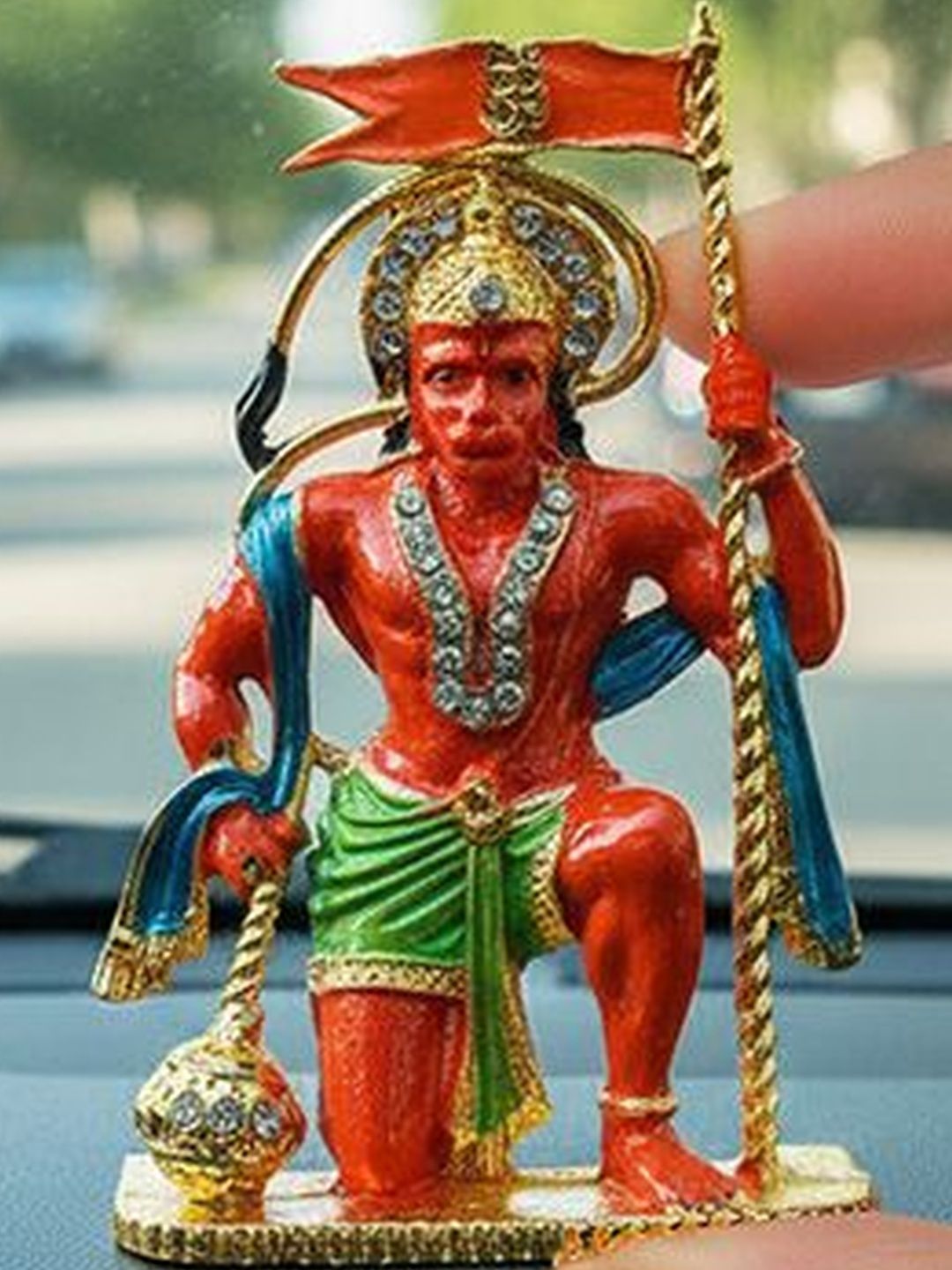 ASIDEA Orange-Colored & Blue Textured Lord Hanuman Ji Showpieces-image-49