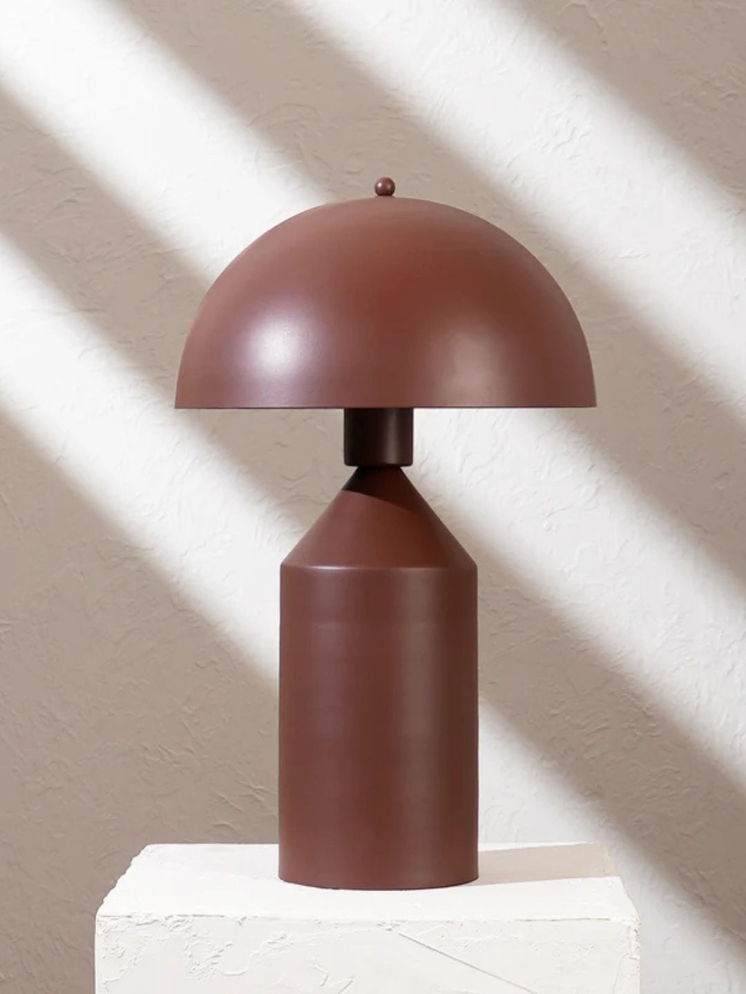 FIG Brown Iron Contemporary Semi-Sphere Table Lamp with Adjustable Cord and Bulb-image-16