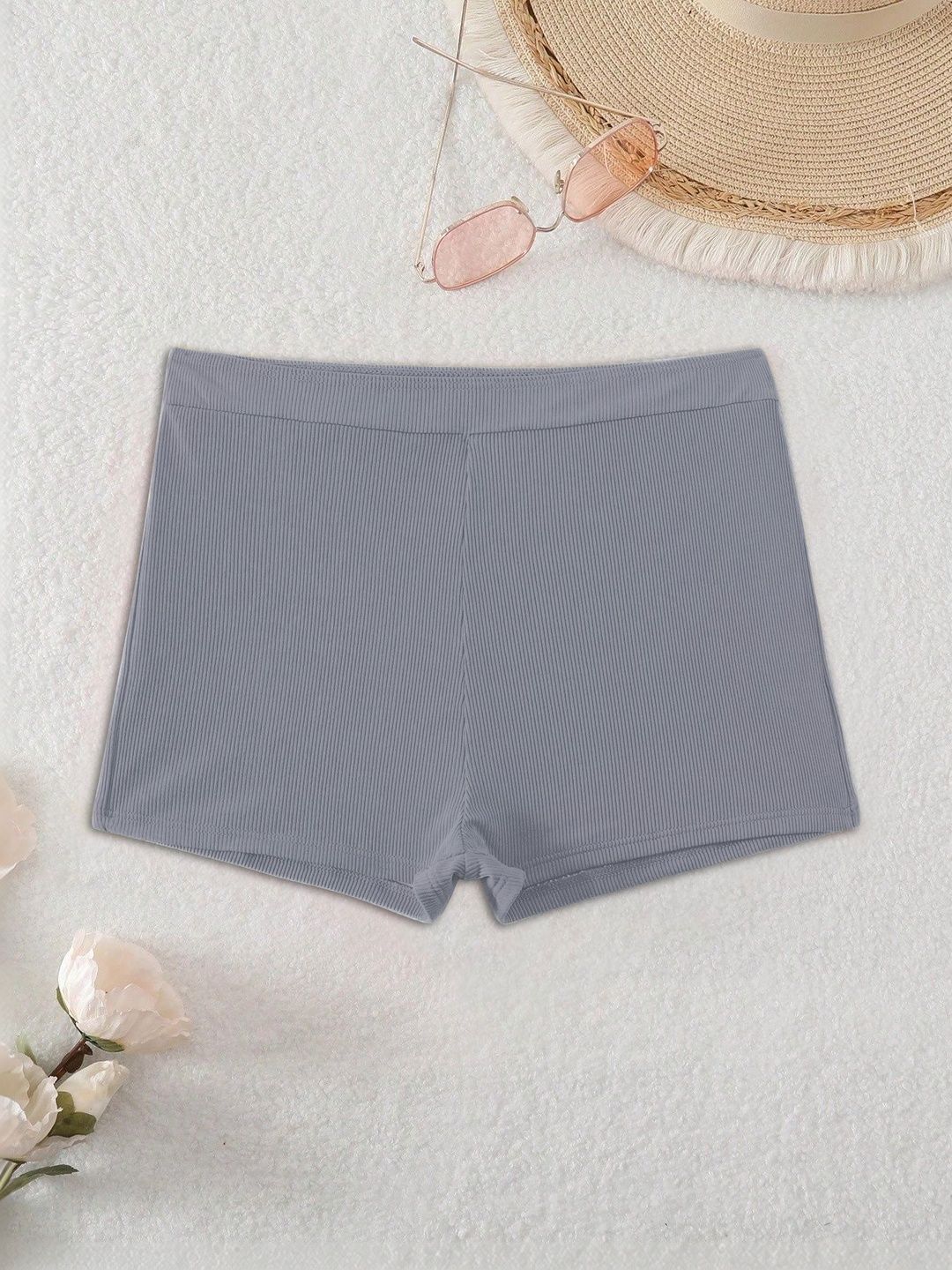 CREZYVEZY Women Skinny Fit High-Rise Yoga Shorts-picture-17