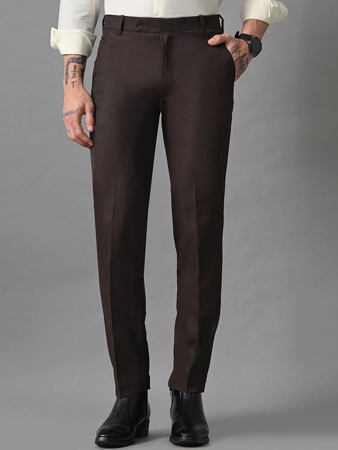 Aesthelia Men Slim Fit Trousers-picture-34