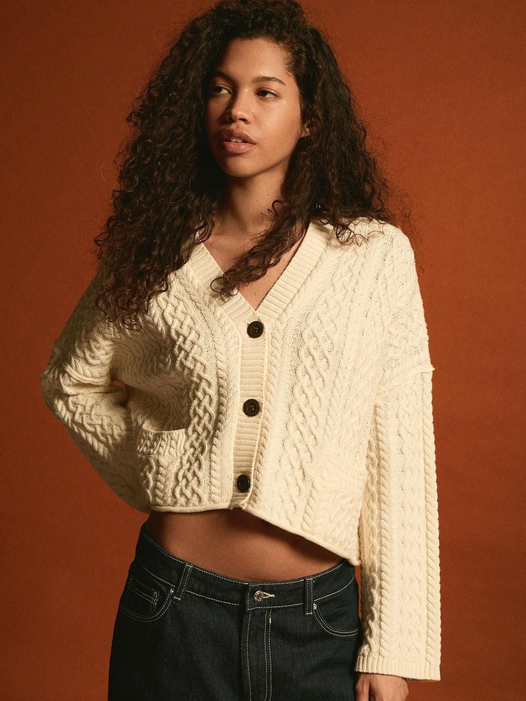 Bershka Women Crop Knitted Jacket-picture-11