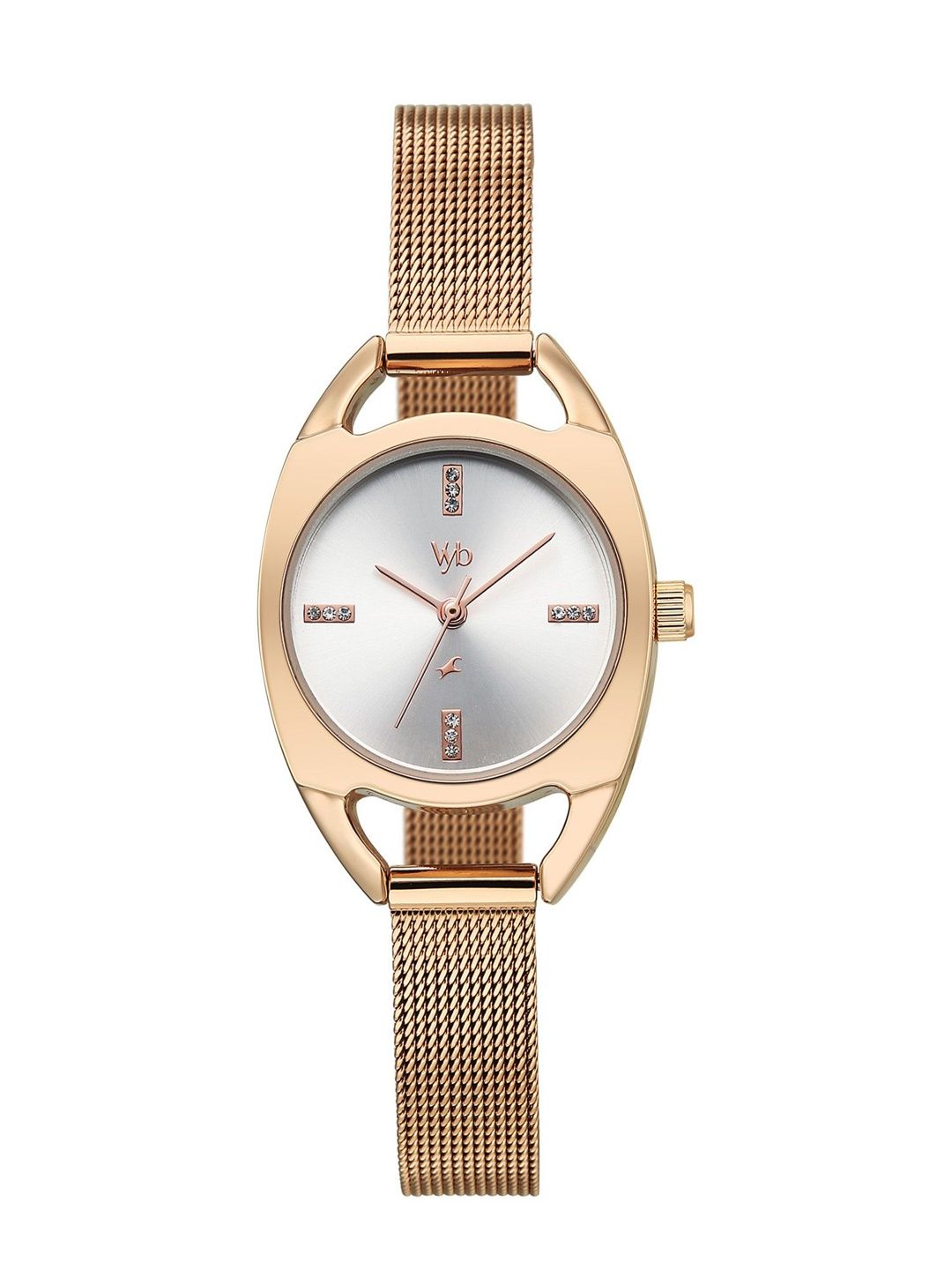 Fastrack Vyb Spotlight Quartz Analog Silver Dial Watch For Girls - FV60129WM01W-picture-13