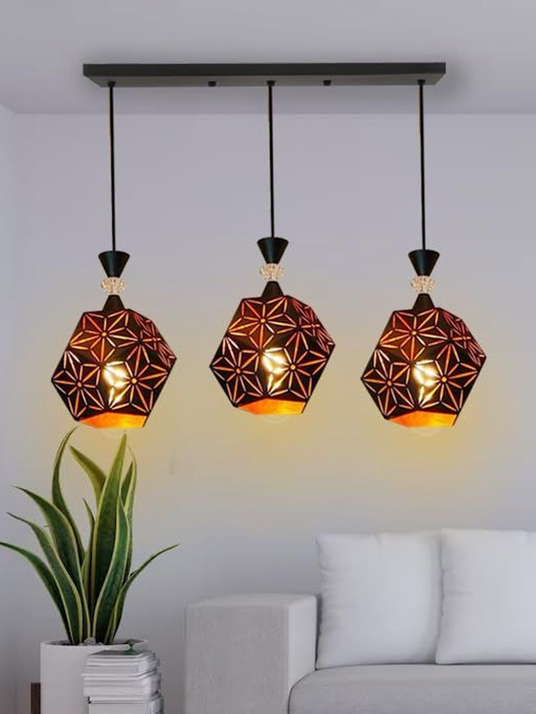 SWIATLO Black & Black Textured Contemporary Ceiling Lamp-picture-28