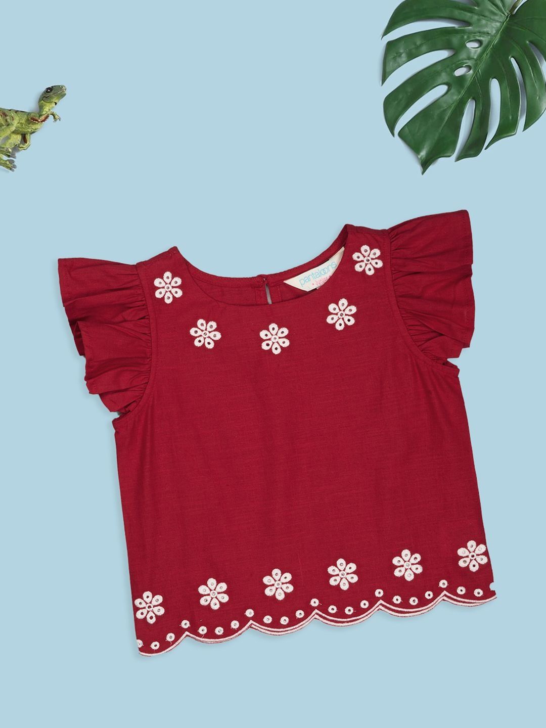 AKKRITI BY PANTALOONS Floral Embroidered Cotton Top-picture-29