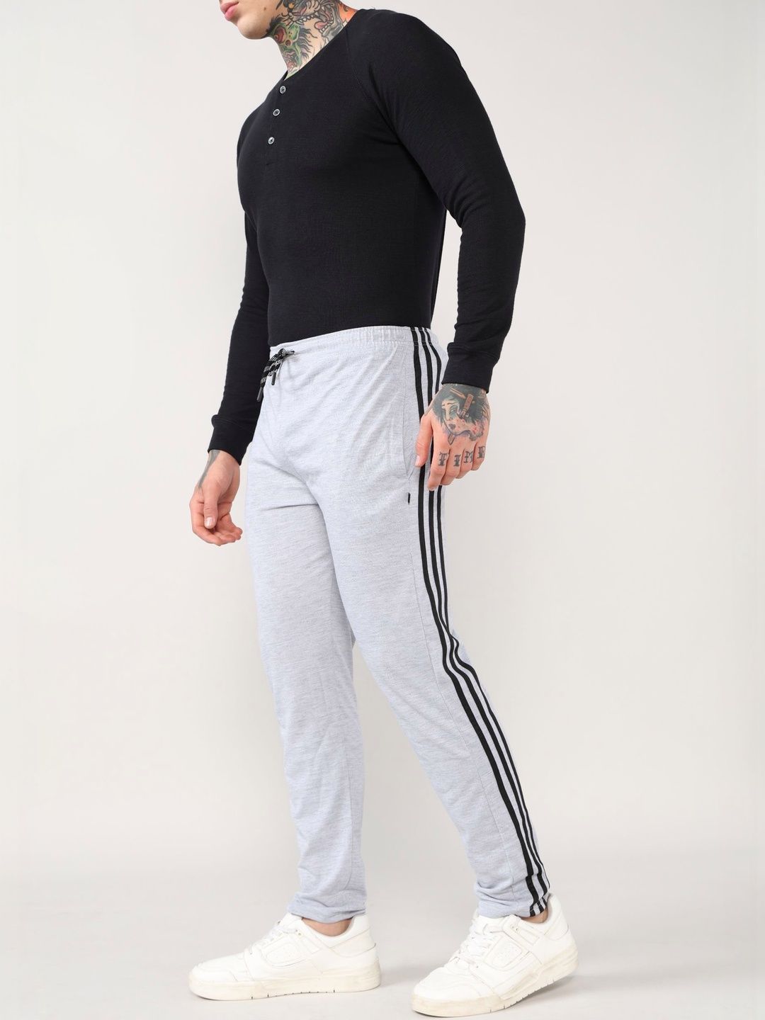 Tee town Men Striped Track Pants-image-5