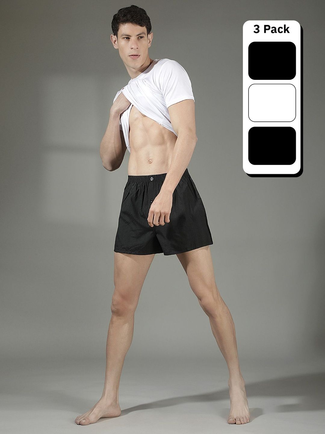 Dollar Pack of 3 Mid-Rise Boxers-picture-32