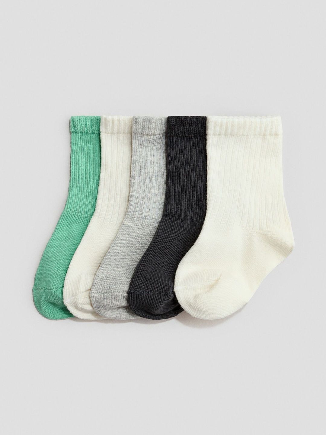 H&M Boys Pack of 5 Cotton Blend Ankle Length Socks