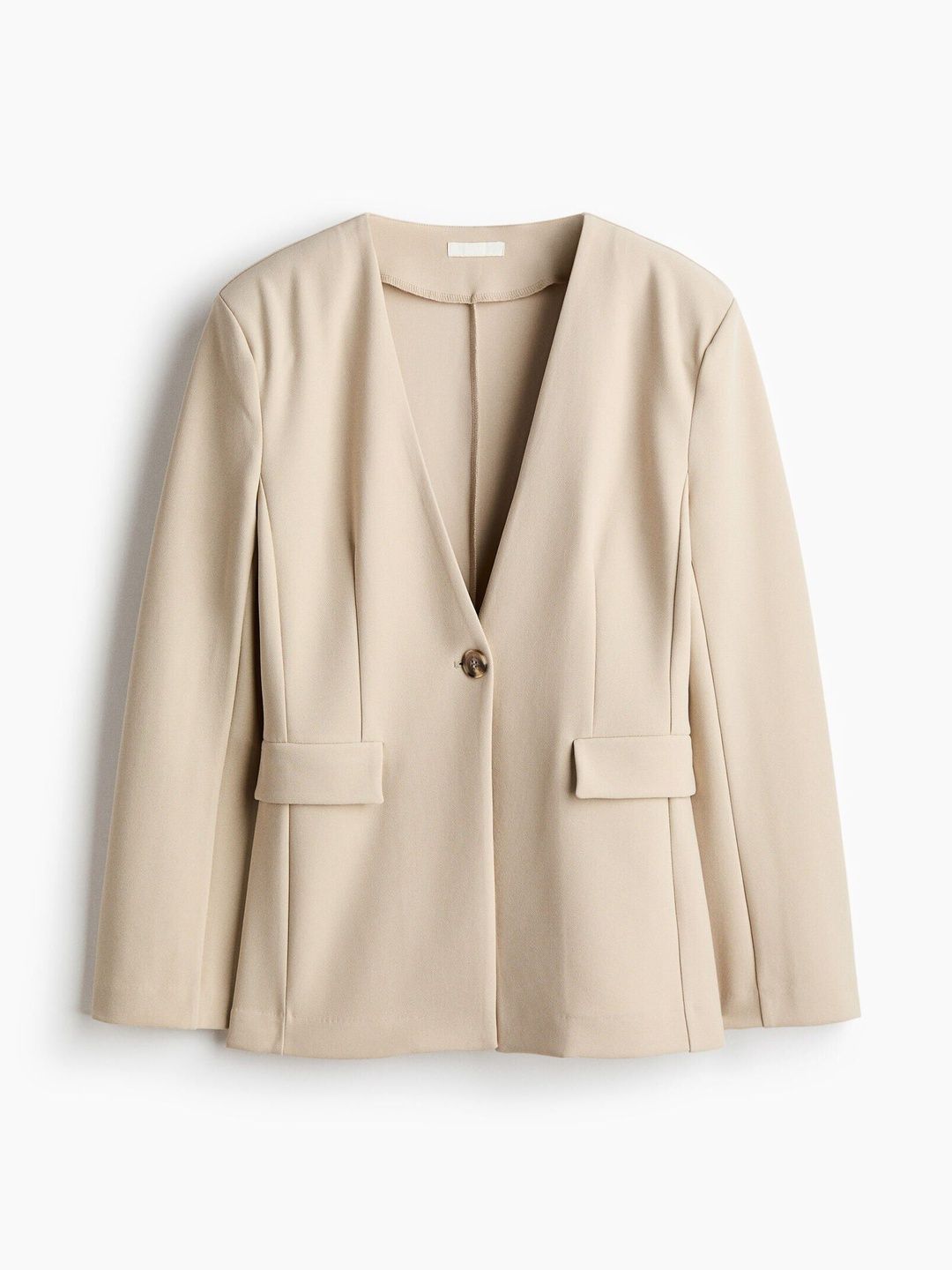 H&M Collarless Jersey Blazer