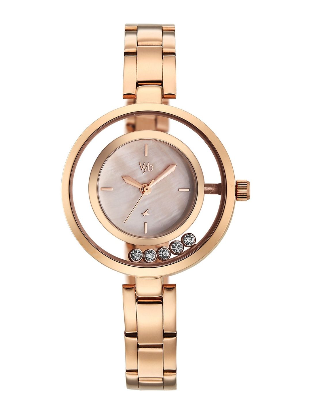 Fastrack Girls Vyb Starlet Quartz Analog Rose Mother of Pearl Dial Watch - FV60116WM01W-image-28