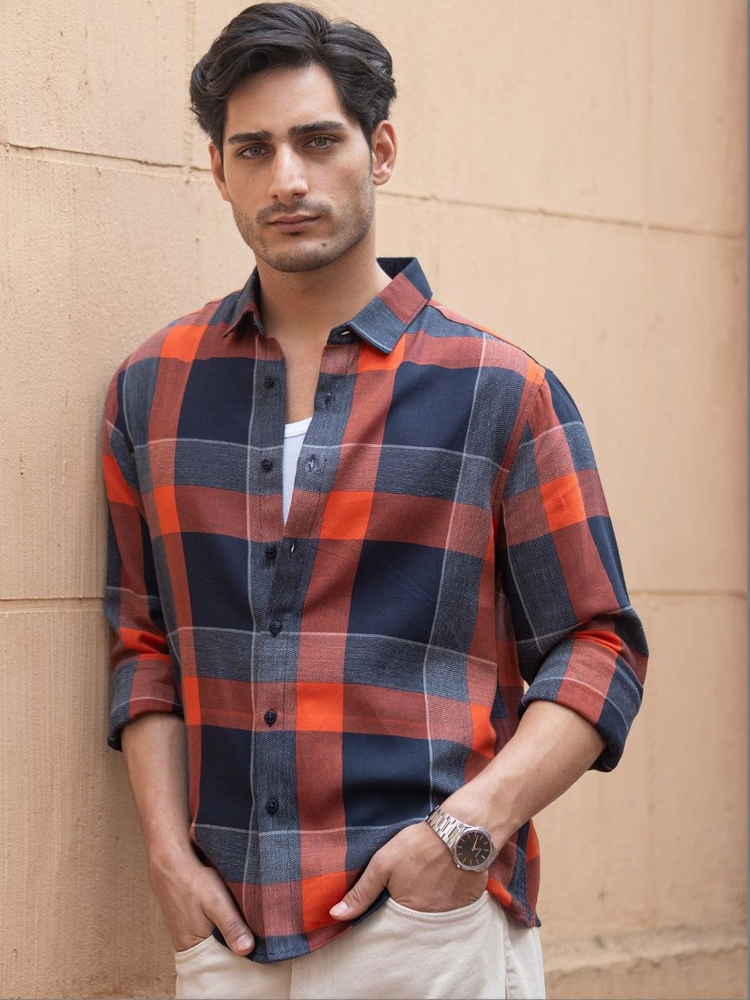 Powerlook Men Checked Casual Shirt-picture-34