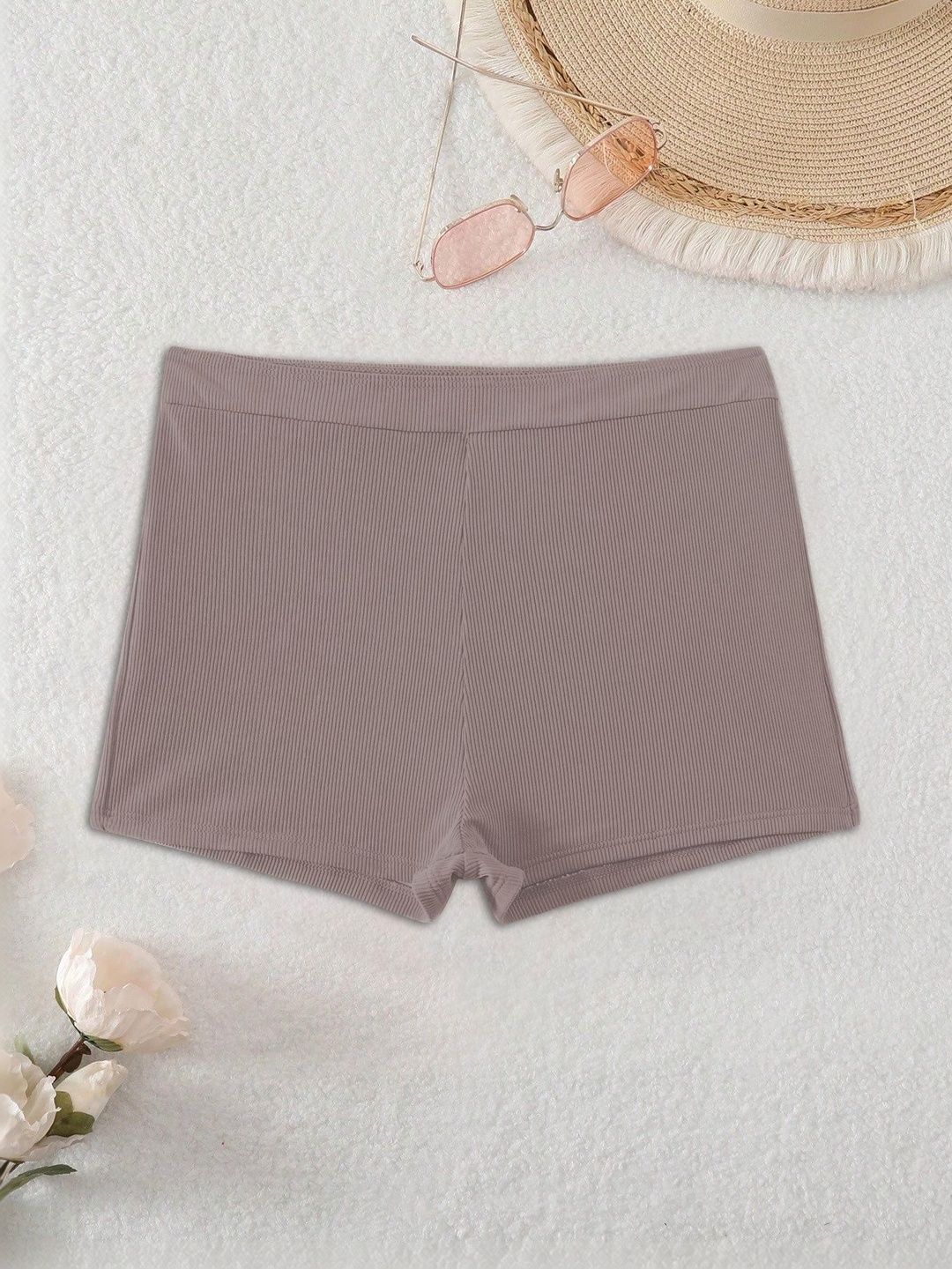 CREZYVEZY Women Skinny Fit High-Rise Yoga Shorts-picture-40
