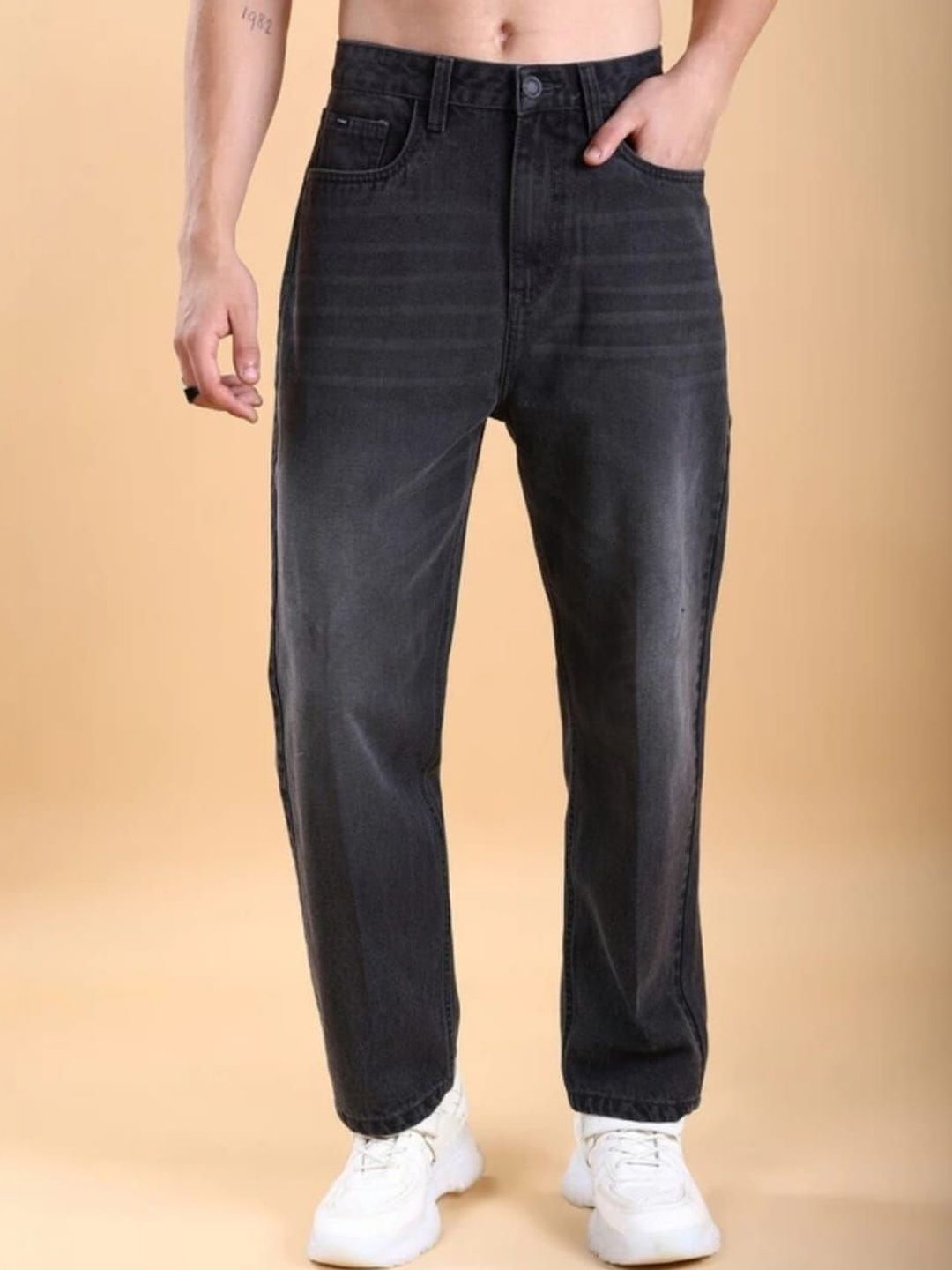 MaverIQ Men High-Rise Light Fade Stretchable Jeans-image-11