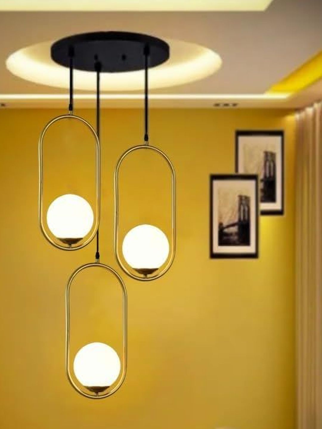 SWIATLO Gold-Toned & Gold-Toned Contemporary Ceiling Lamp-picture-36