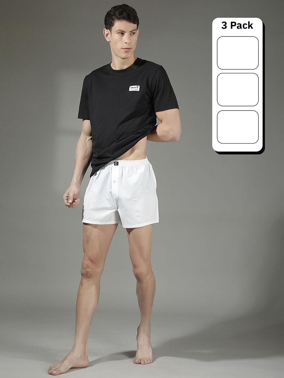 Dollar Pack of 3 Mid-Rise Boxers-image-49