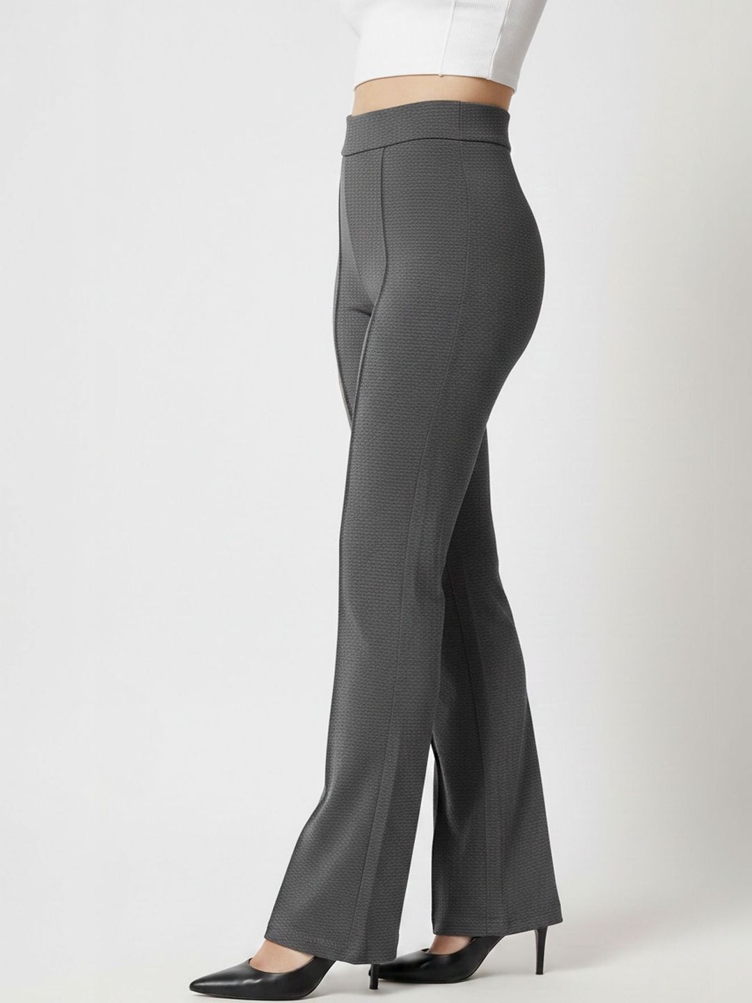 Moda Rapido Women Textured Trousers-picture-52