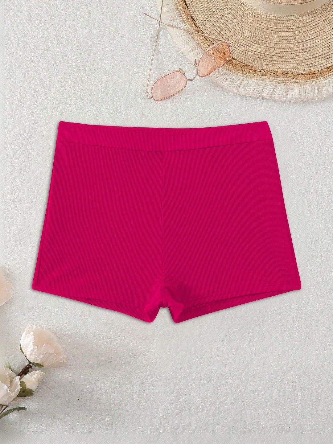 CREZYVEZY Women Skinny Fit High-Rise Yoga Shorts-picture-51