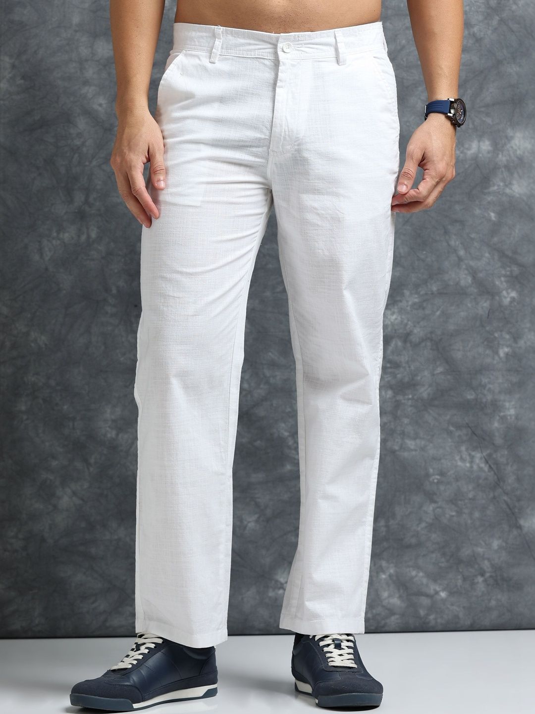 The Roadster Lifestyle Co Mid-Rise Regular Trousers-image-6