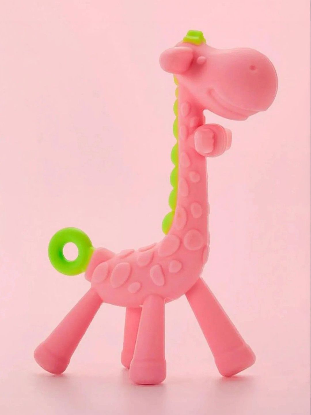 ORTIS GLOBAL TRADE Silicone Giraffe Shape Teether - Pink-image-40