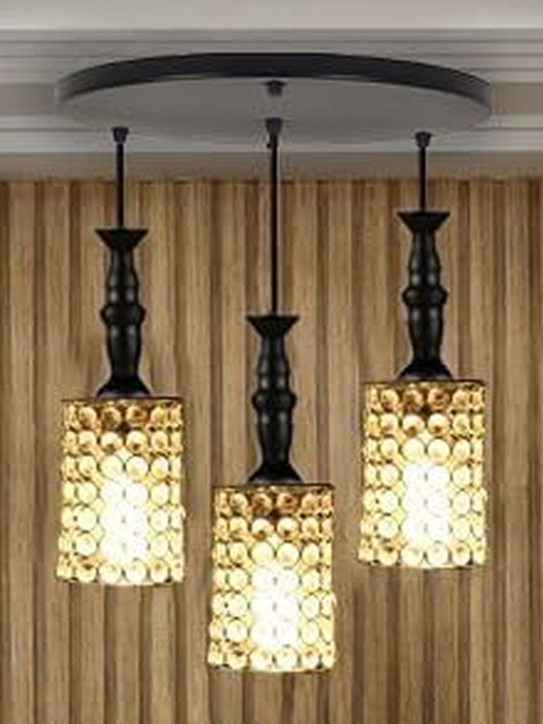 SWIATLO Black & Black Textured Contemporary Ceiling Lamp-picture-30