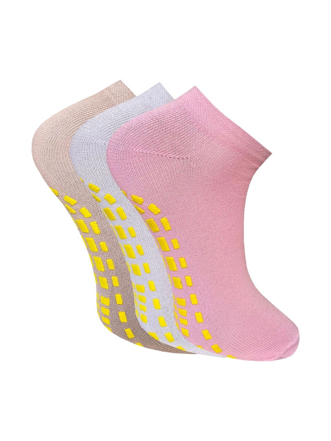 HEBTROCO Women Pack of 3 Cotton Blend Assorted Patterned Shoe Liners Socks-image-49