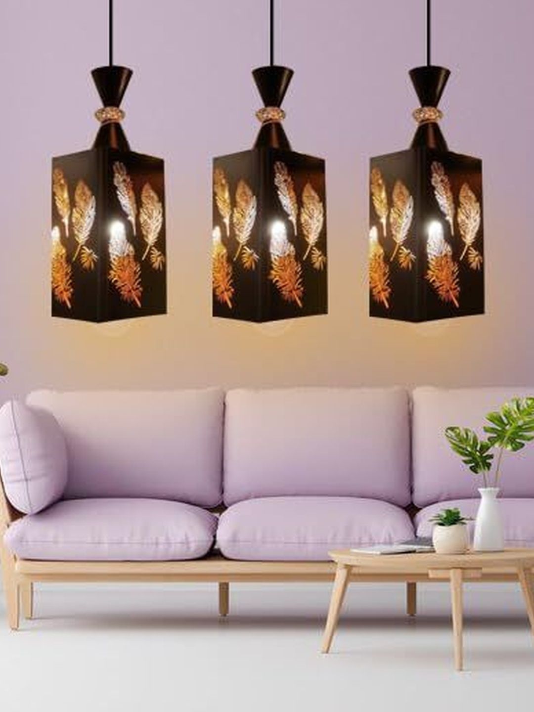 SWIATLO Black & Black Printed Contemporary Ceiling Lamp-picture-21