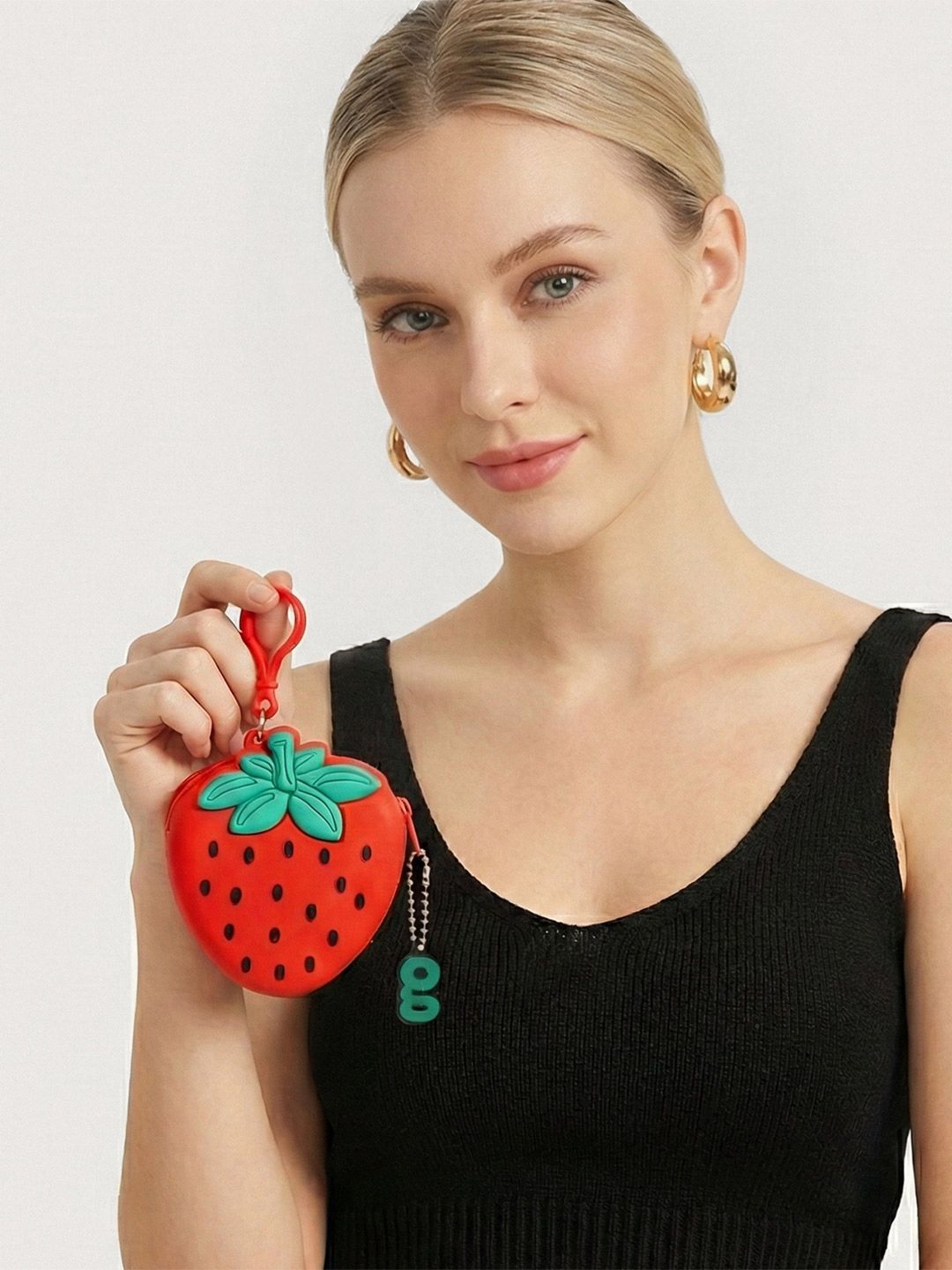glitchez Strawberry Shaped Textured Coin Purse-picture-32