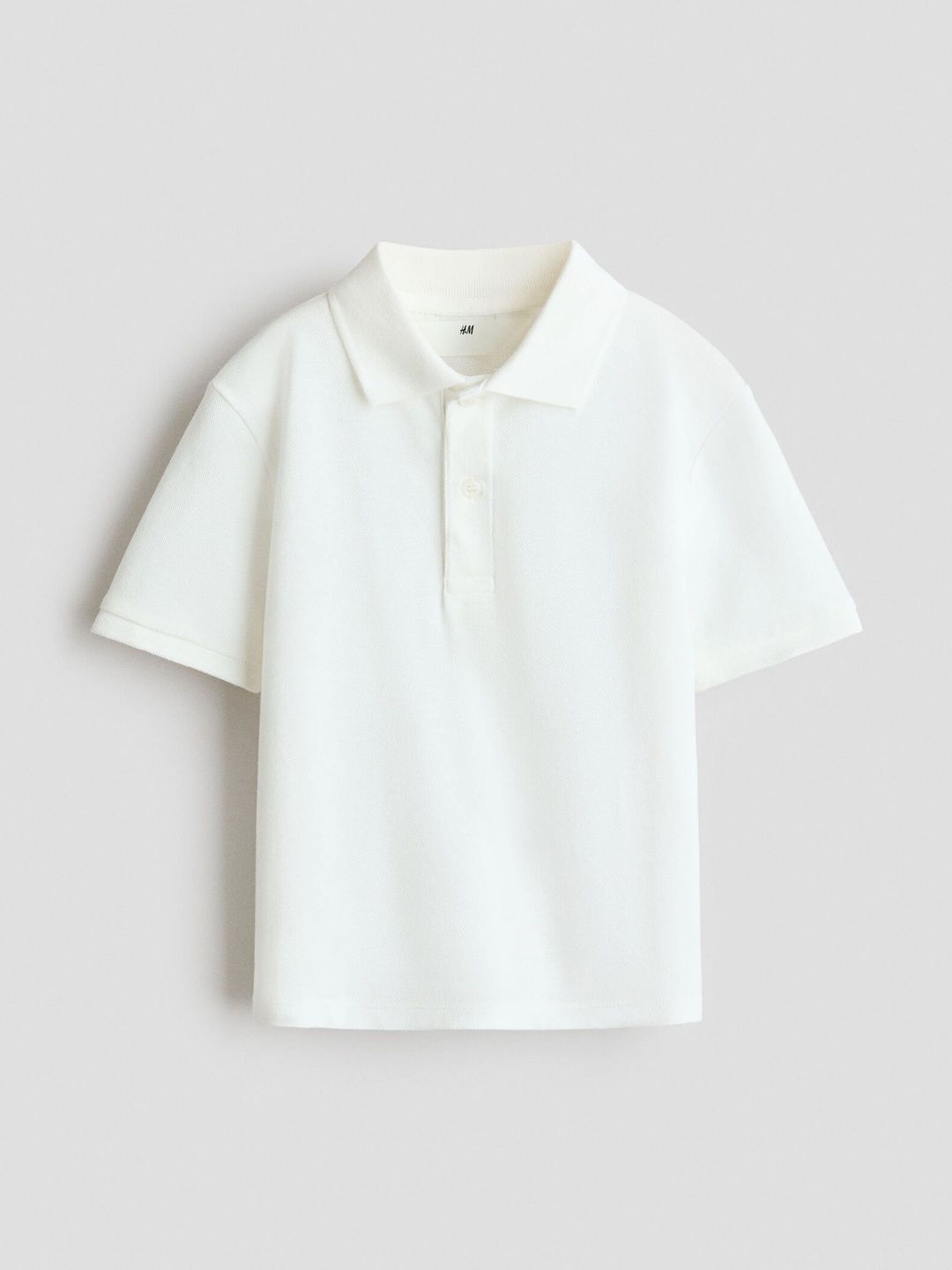 H&M Embroidered-Motif Piqu Polo Shirt