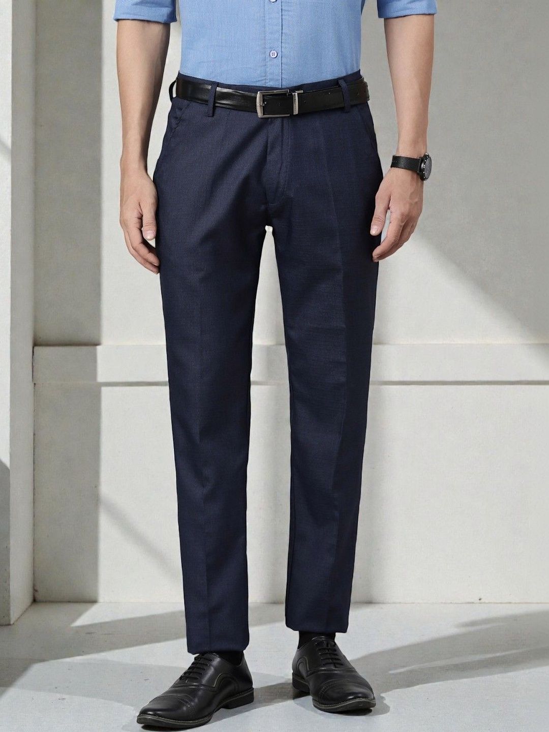 THE SOUL PATROL Men Smart Slim Fit Trousers-picture-20