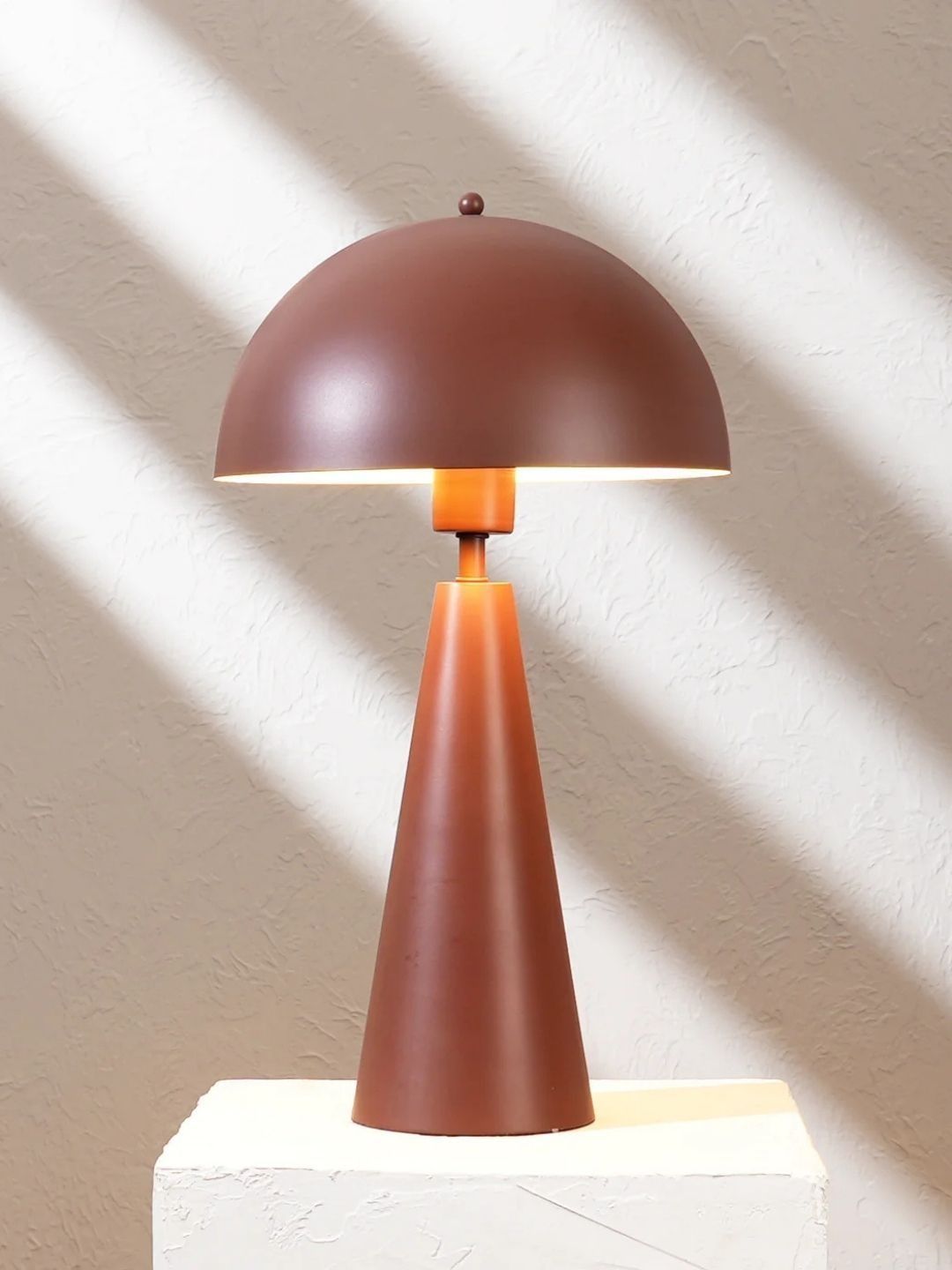 FIG Brown Iron Contemporary Frusturical Shaped Table Lamp with Adjustable Cord and Bulb-picture-17