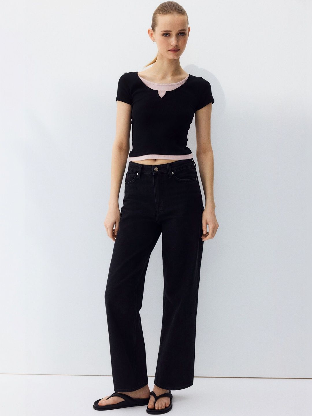 H&M Straight High Jeans