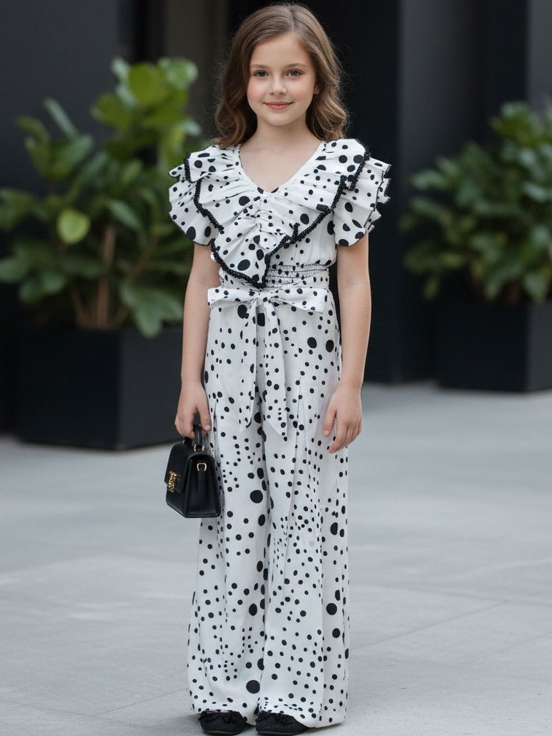 Cutiekins Girls Printed Basic Jumpsuit with Ruffles-picture-28