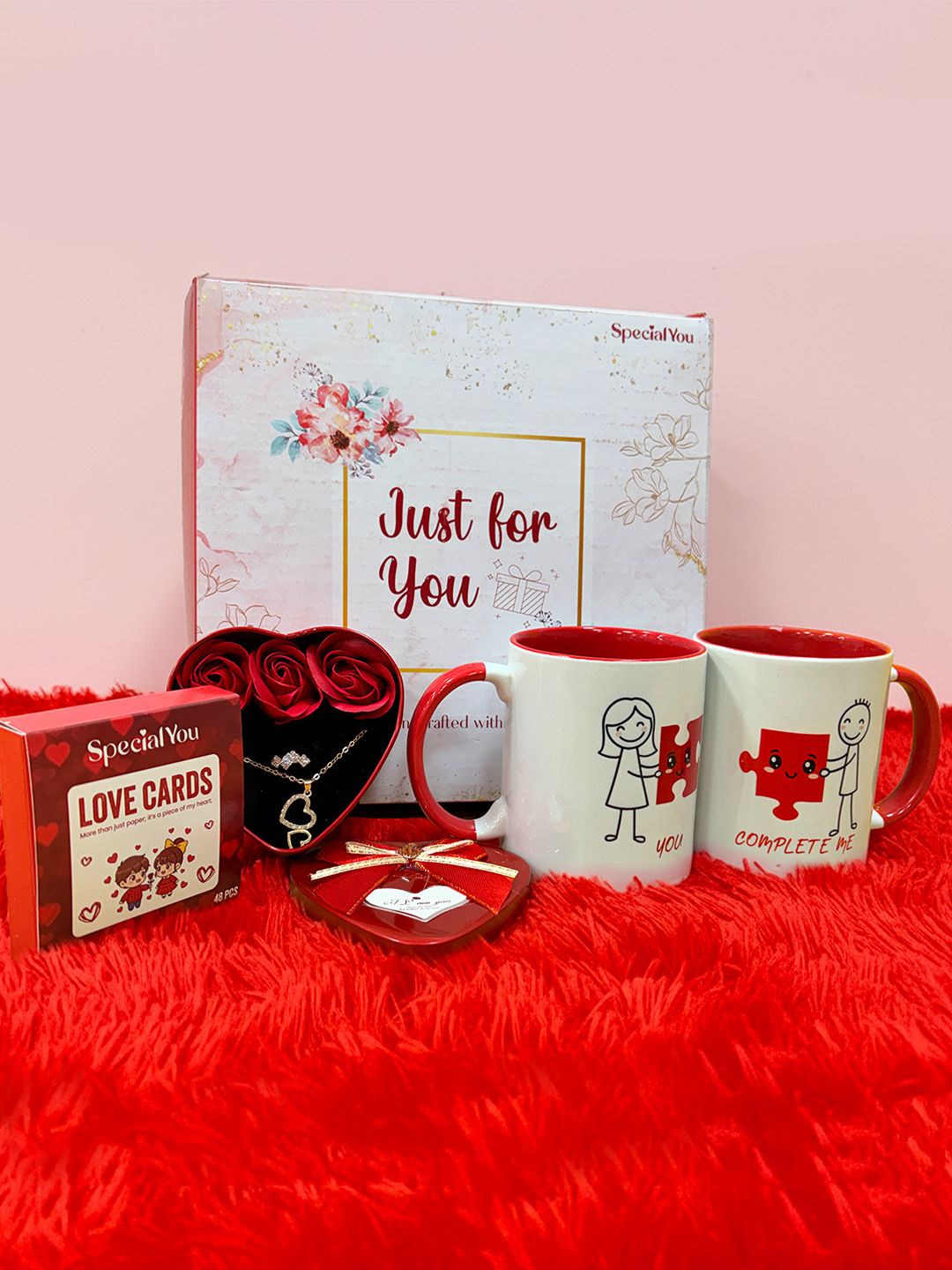 Special You 3Pcs Red & White Valentine's Day Couple Gifting Sets-picture-32