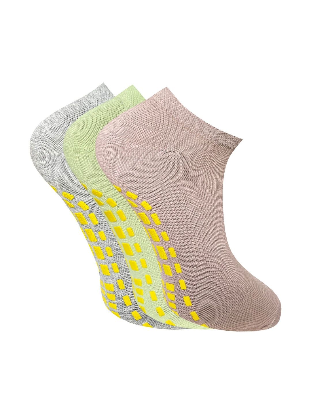 HEBTROCO Women Pack of 3 Cotton Blend Assorted Patterned Shoe Liners Socks-image-48