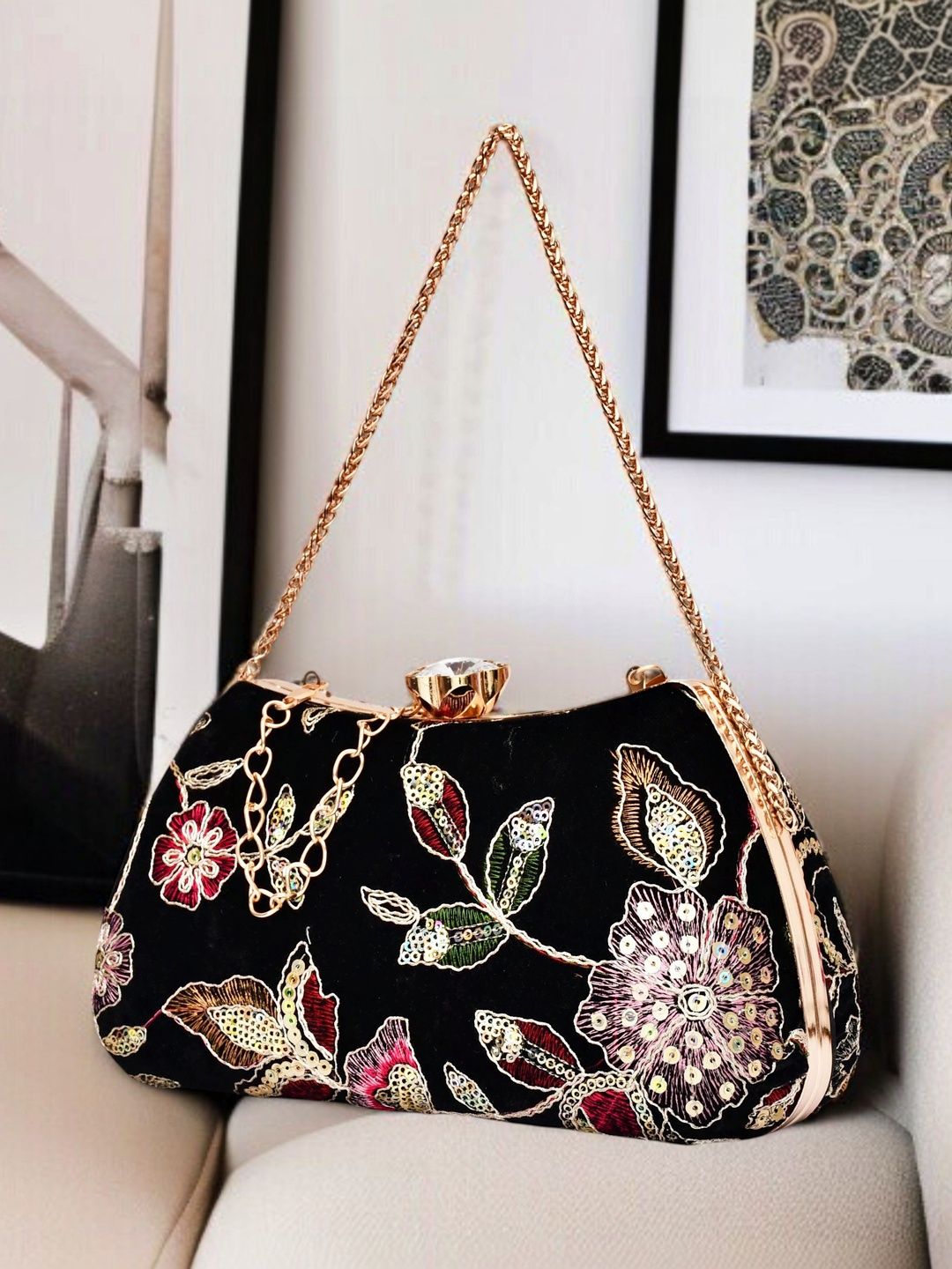 FOR THE BEAUTIFUL YOU Embroidered Box Clutch-picture-58