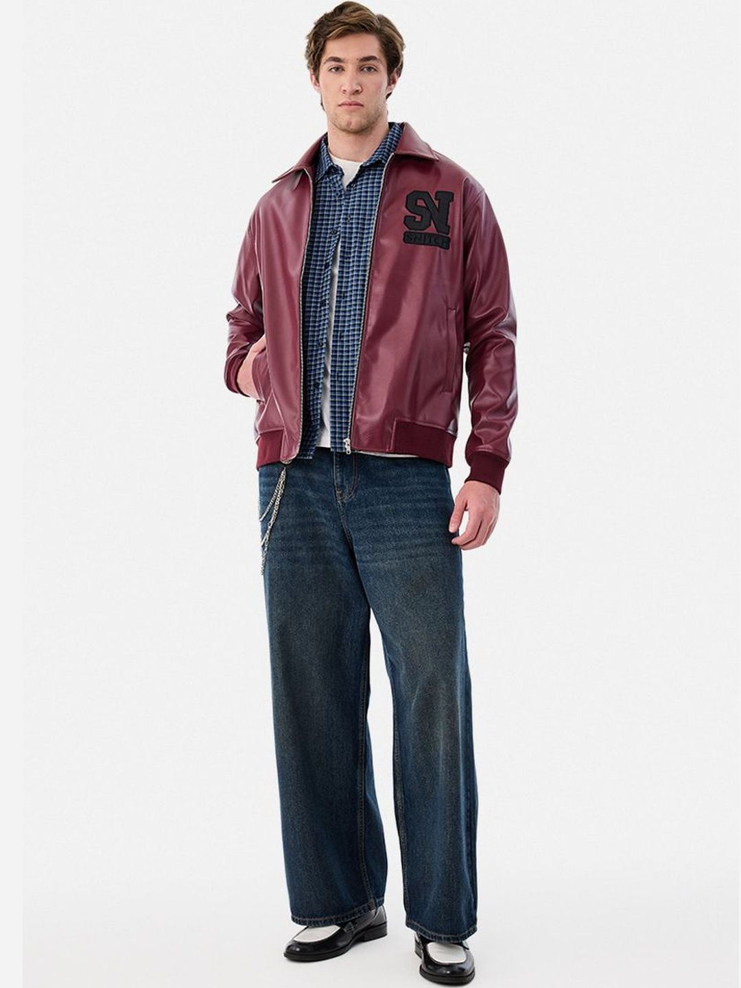 Snitch Men Lightweight Varsity Jacket with Embroidered-picture-54