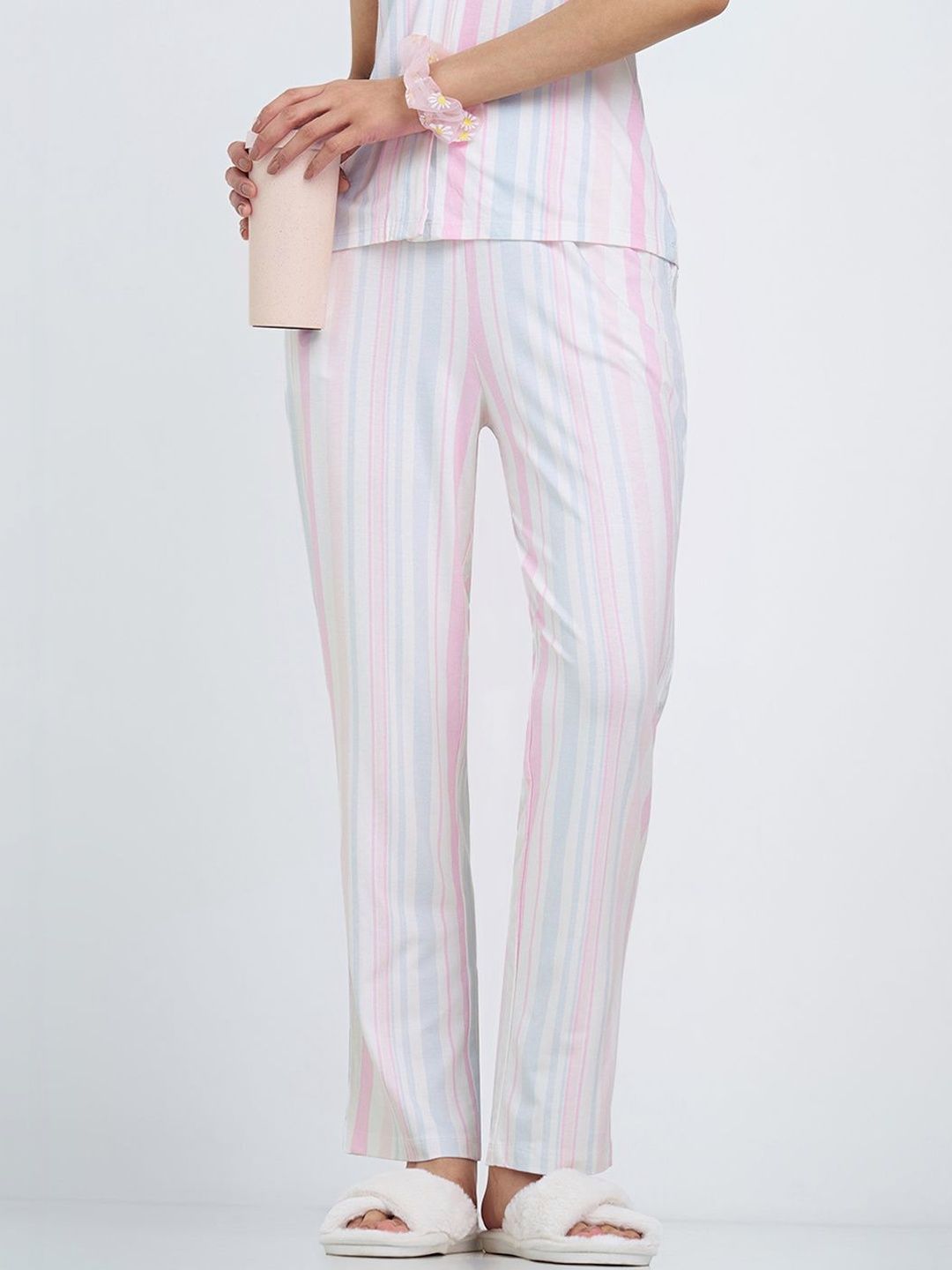 Dreamz by Pantaloons Pure Cotton Striped Lounge Pants-picture-18