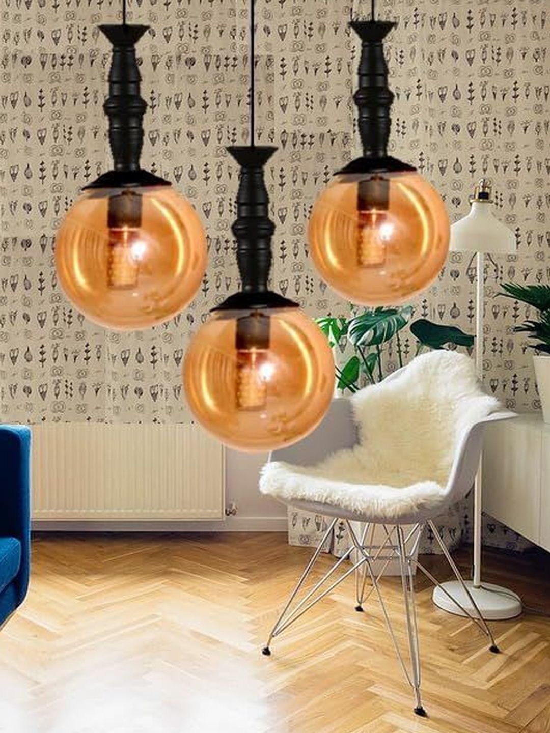 SWIATLO Brown & Black Glass Ceiling Lamp-image-13