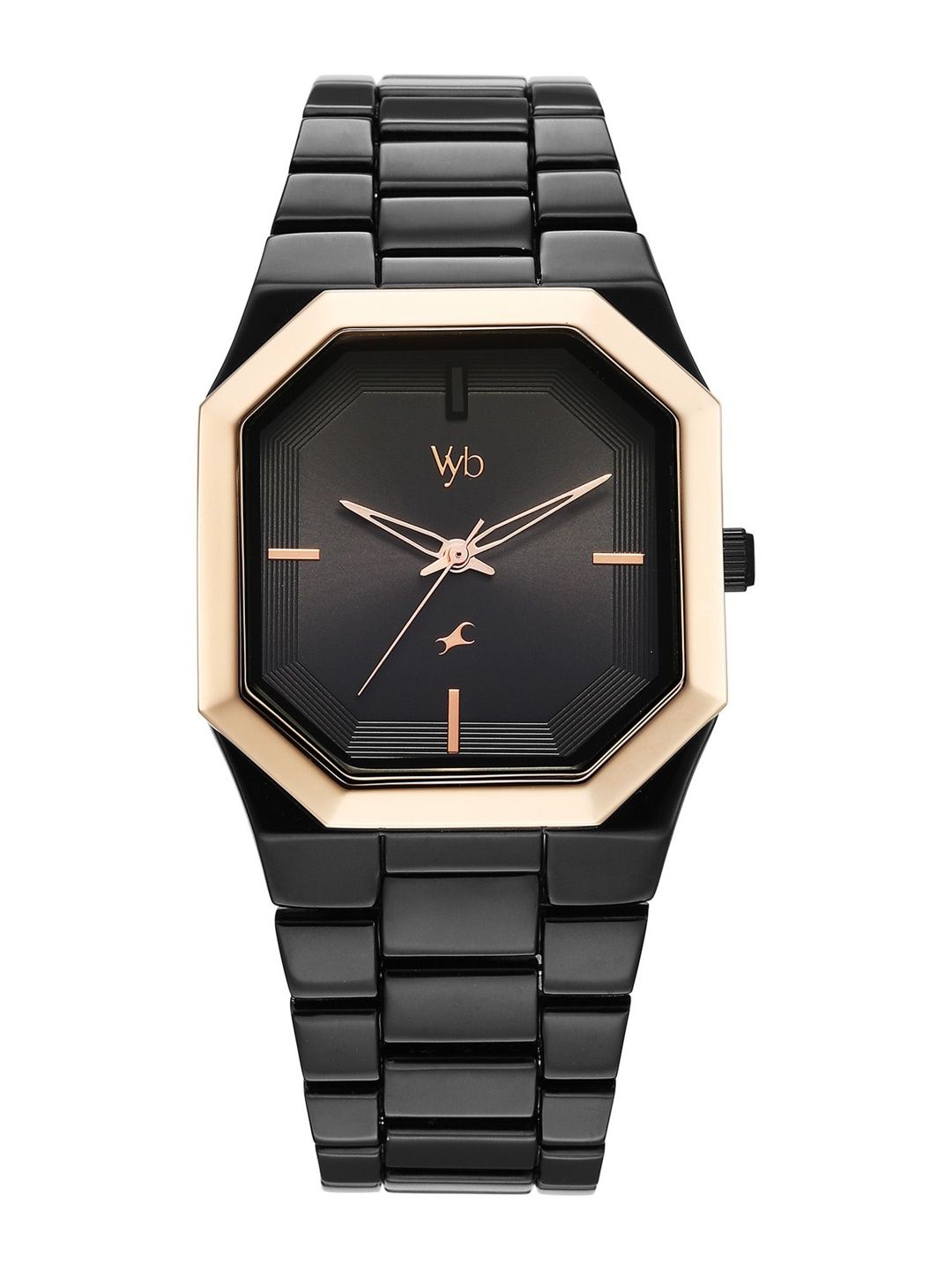 Fastrack Men Vyb Pioneer Quartz Analog Black Dial Watch - FV30048KM02W