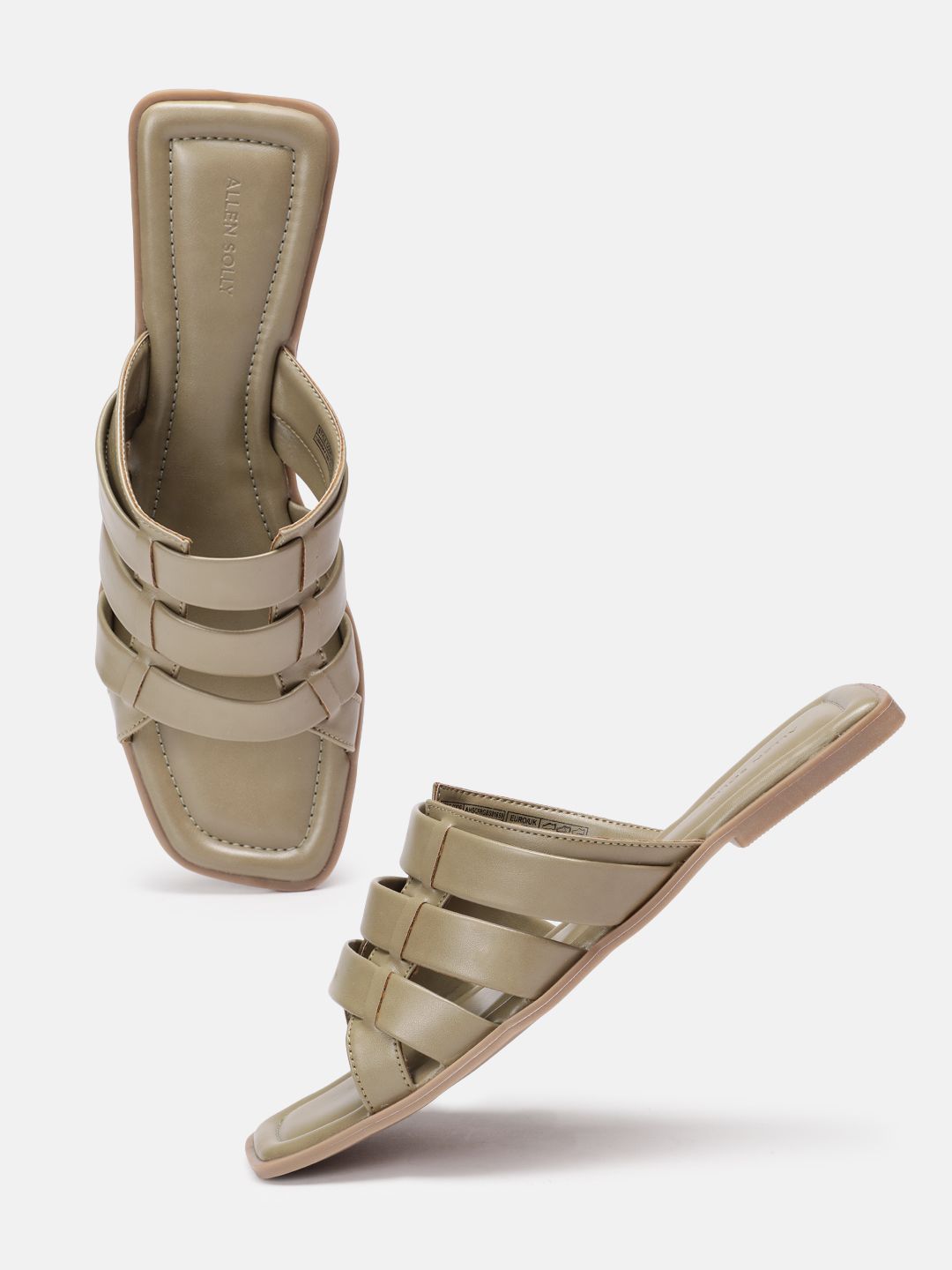 Allen Solly Woven Design Open Toe Flats-picture-34