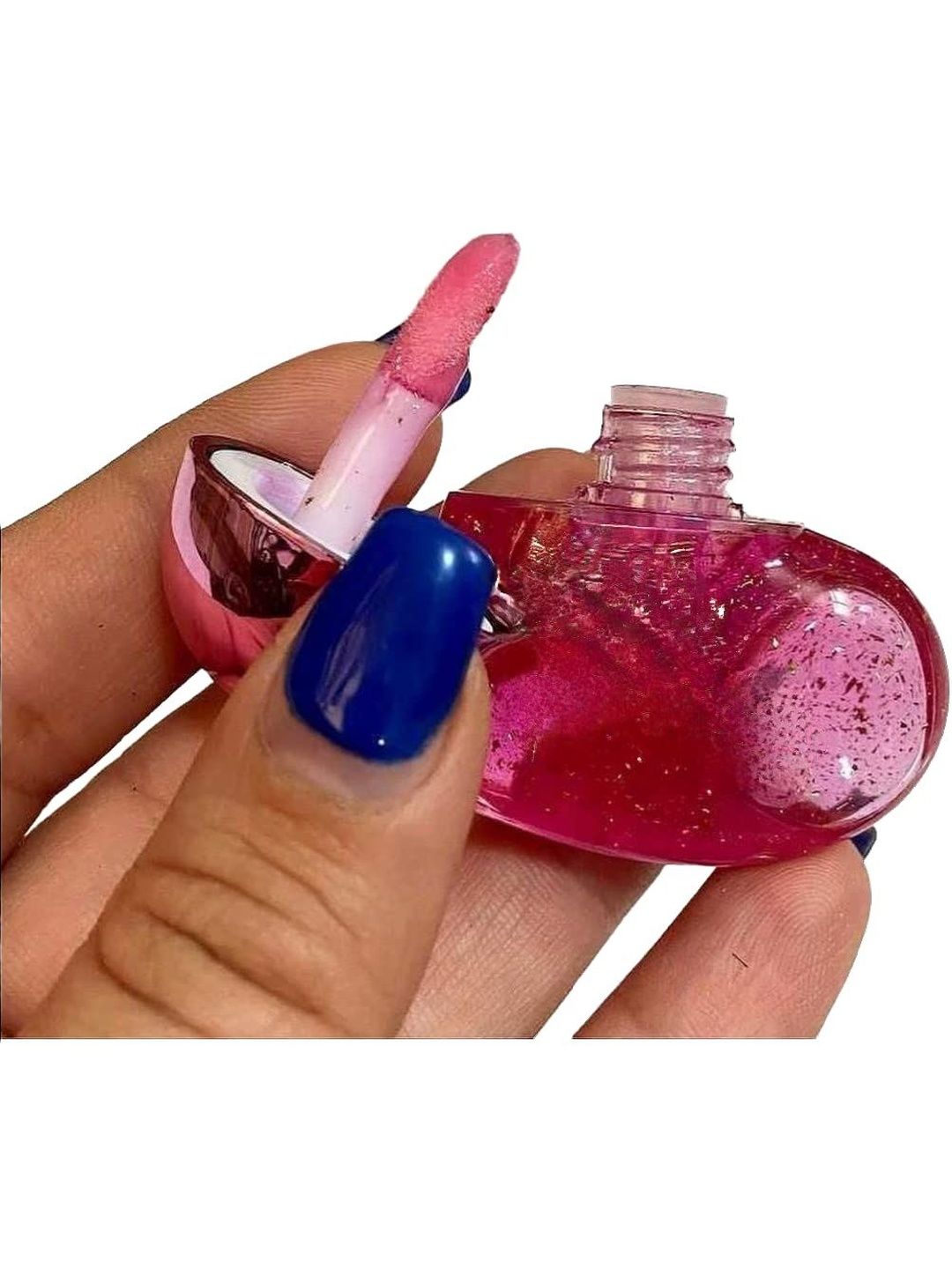 VBA Heart Shape Lip Care Mini Lip Gloss - 10 ml - Pink-picture-14