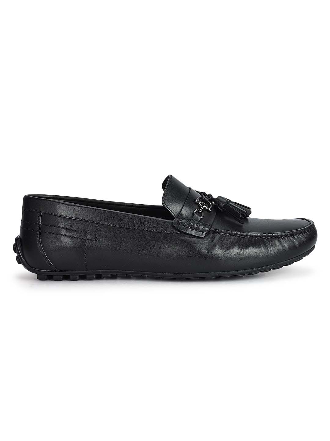 ROSSO BRUNELLO Leather Round Toe Formal Loafers-picture-50