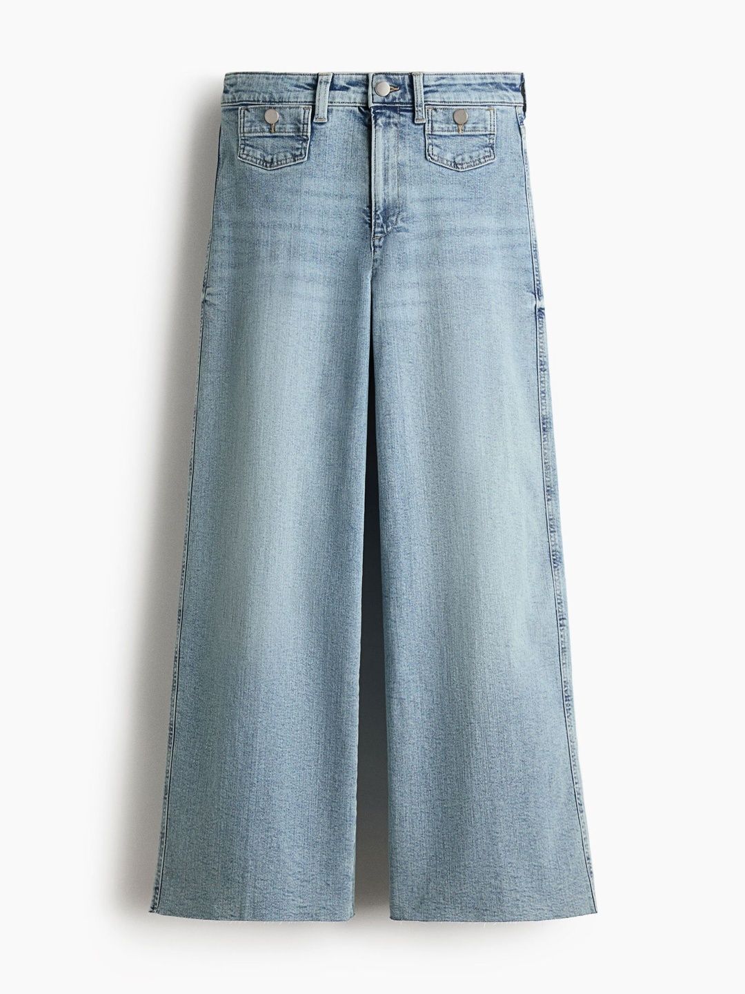 H&M Wide High Waist Ankle Jeans