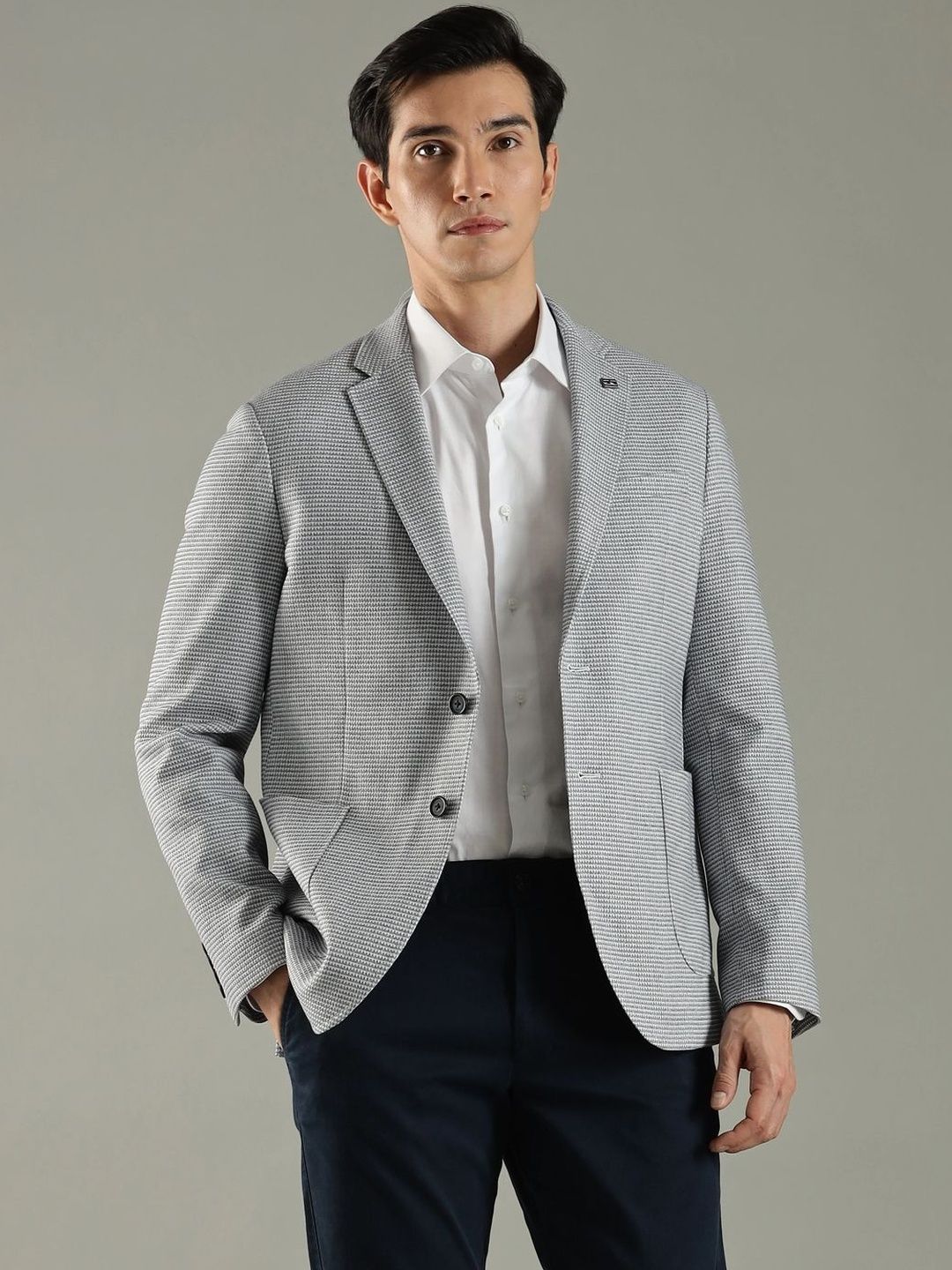 Tommy Hilfiger Textured Single Breasted Blazer-image-10