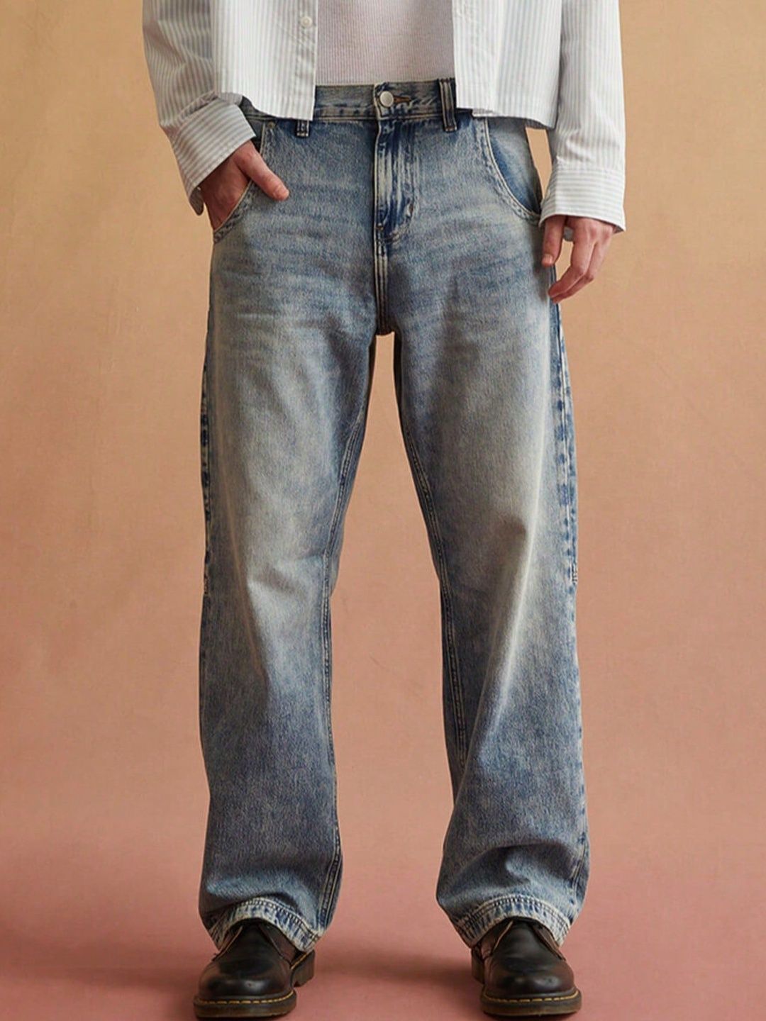 R.Code by The Roadster Life Co. Men Regular Fit High-Rise Light Fade Stretchable Jeans-picture-36