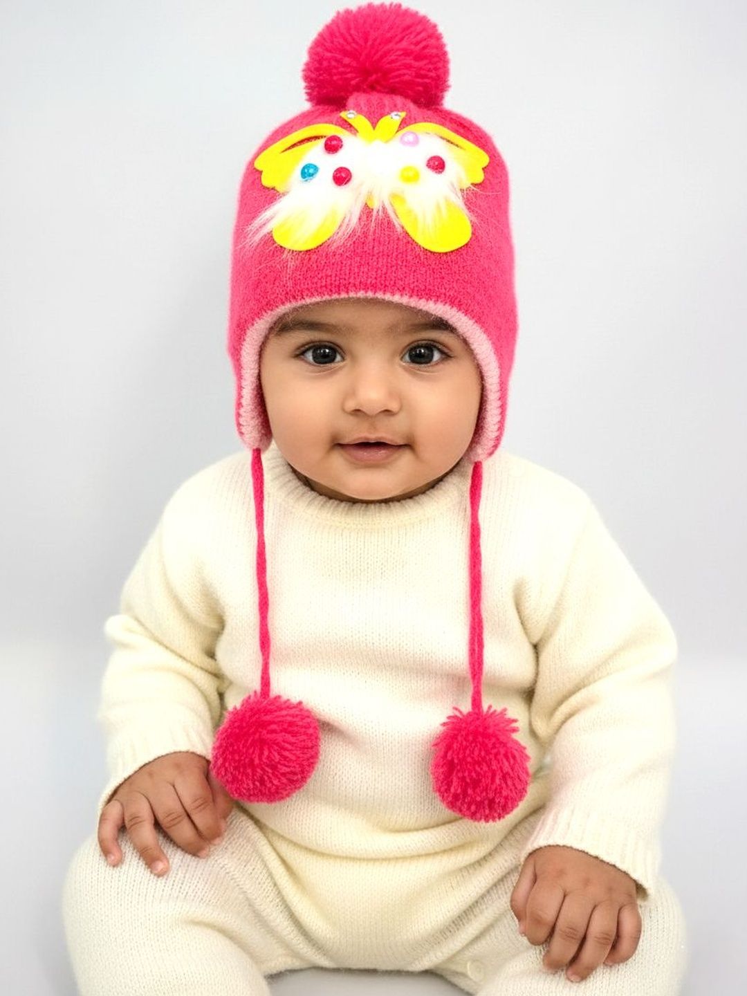 THE WEAVERS SHOP BY RAAVI Unisex Kids Embroidered Beanie-picture-22